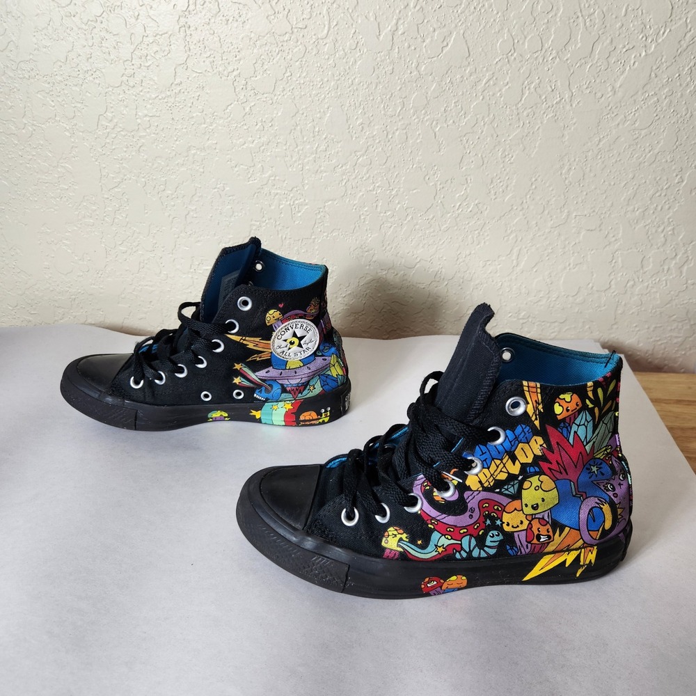 Converse Chuck Taylor All Star Doodle Graphic Sneakers A04450C Black 6W 4M